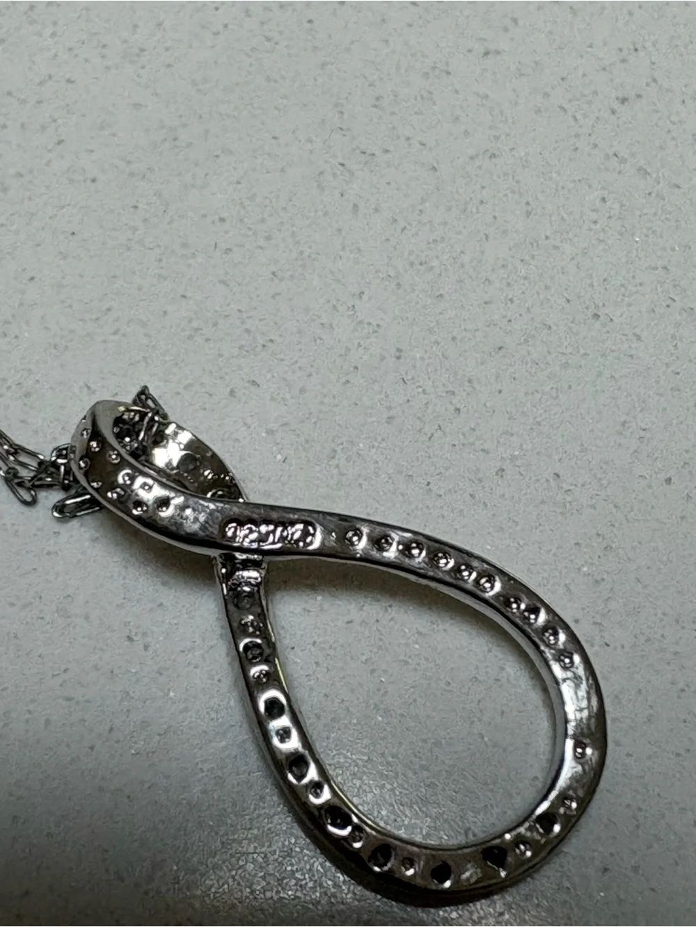 Charles Winston Made in Italy 925 Diamond Infinity Necklace NWT